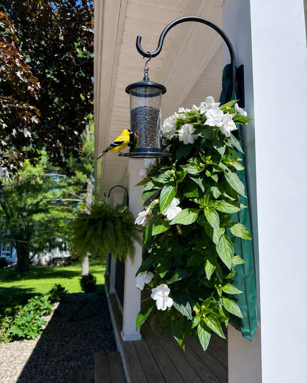 The Gregory Shepherd Hook — Heavy Duty Steel Garden Hook for Hanging Baskets & Planters, Outdoor, Made in USA