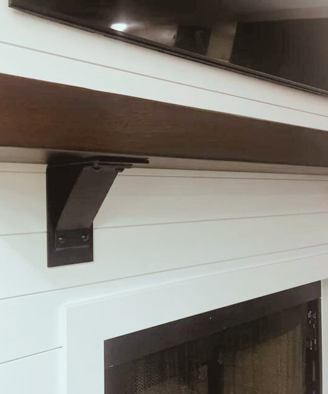 The Ithaca Rustic Bracket Support Brackets/Corbels 6" Depth x 6" Wall Mount Length Finish Uncoated - Raw Metal | Industrial Farm Co