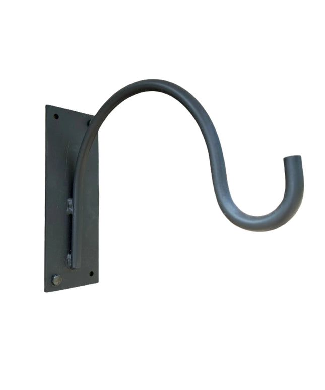 The Gregory Shepherd Hook Hook Clear Coat Backplate Wall Mount Length 3" x 6" | Industrial Farm Co