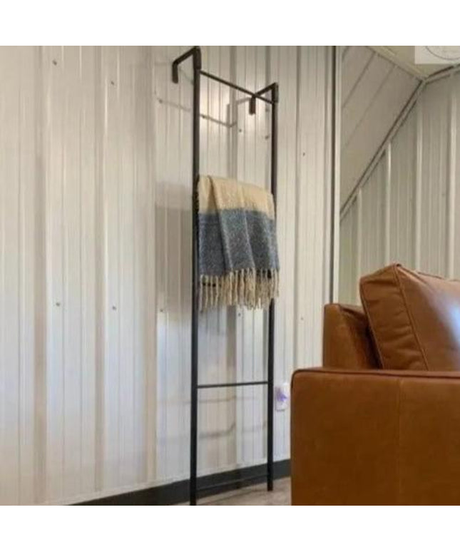 The Hal Standing Mounted Blanket Ladder  3ft - 16” Wide Finish Clear Coat | Industrial Farm Co