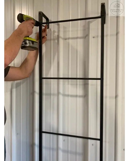 The Hal Standing Mounted Blanket Ladder  3ft - 18” Wide Finish Clear Coat | Industrial Farm Co