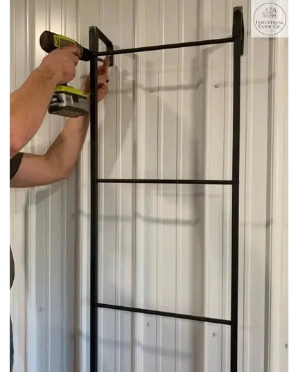 The Hal Standing Mounted Blanket Ladder  3ft - 16” Wide Finish Silver Powder Coat | Industrial Farm Co