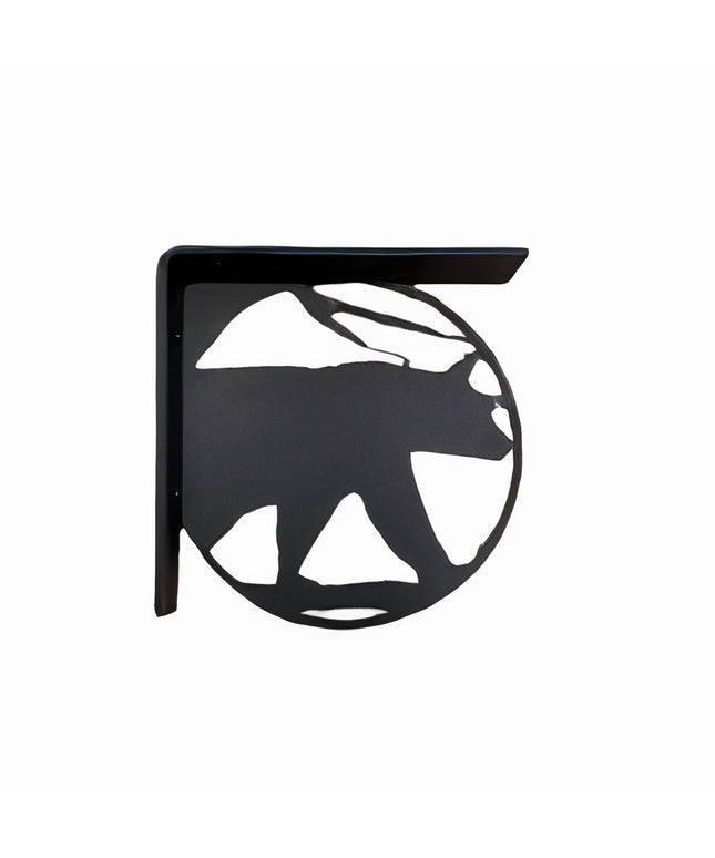 Decorative bear cut-out on metal bracket