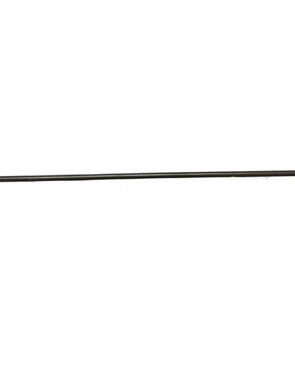 Industrial Farm Co Split Rock black metal towel bar with decorative end brackets mounted on white background