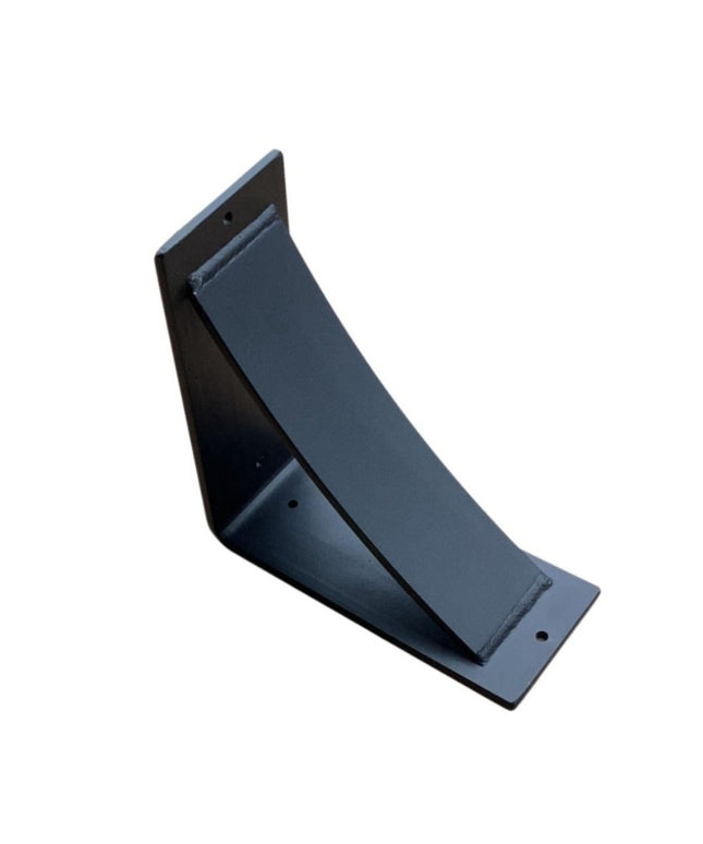 Handmade steel brackets from Industrial Farm Co.  Handmade to order.  Black steel heavy duty for shelves, mantels.