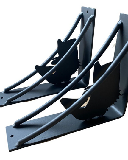Bass-Inspired Custom Metal Shelf Brackets
