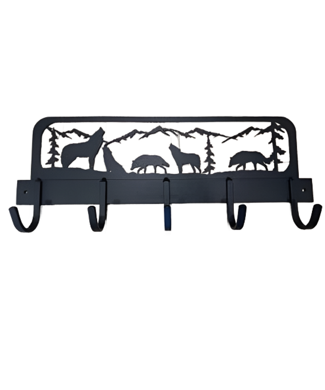 Handmade Wolf Design Coat Rack