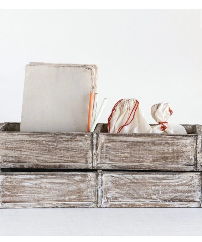 Found Brick Mould Wooden Container  Default Title   | Industrial Farm Co