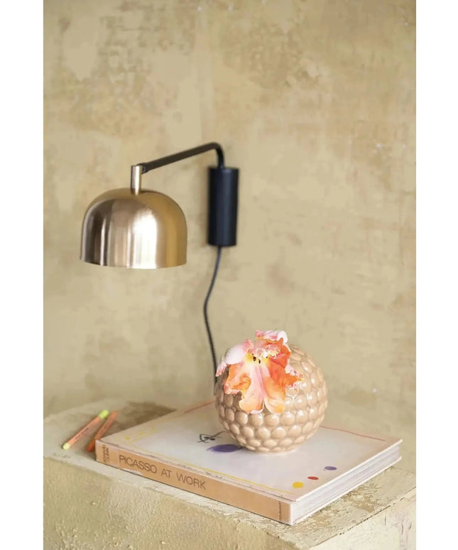 Navarino Brass Wall Sconce  Default Title   | Industrial Farm Co