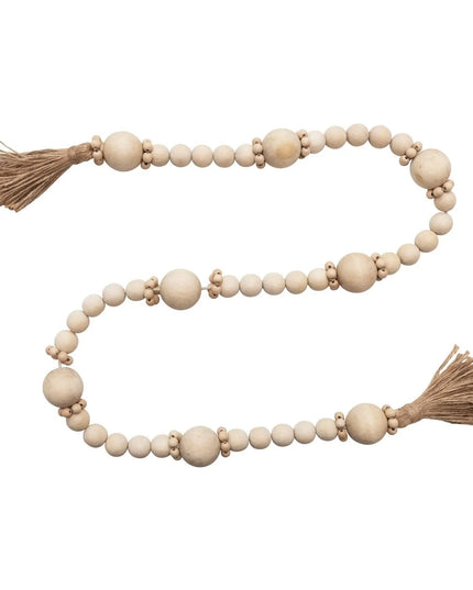 Nina Decorative Wood Bead Garland     | Industrial Farm Co
