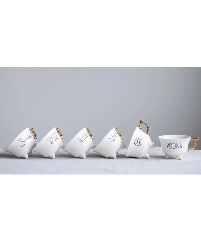 Pick Your Poison Stoneware Footed Teacup Set  Default Title   | Industrial Farm Co