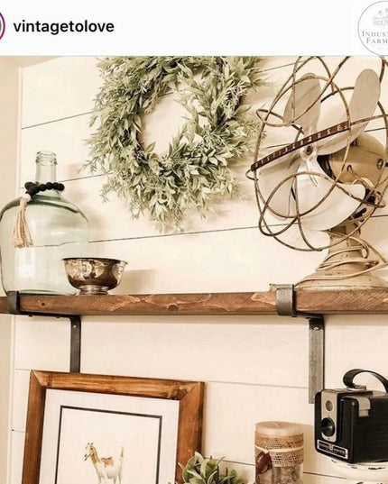 The Abbey Z Style Shelf Brackets Shelf Support 3"  Depth Finish Gold Powder Coat | Industrial Farm Co