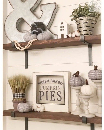 The Abbey Z Style Shelf Brackets Shelf Support 4"  Depth Finish Black Powder Coat | Industrial Farm Co