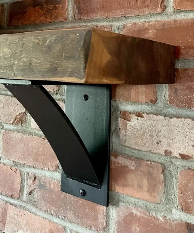 The Albany Mantel Corbel Brackets/Corbels 5" Depth x 5" Wall Mount Length Finish Raw - Uncoated Metal | Industrial Farm Co