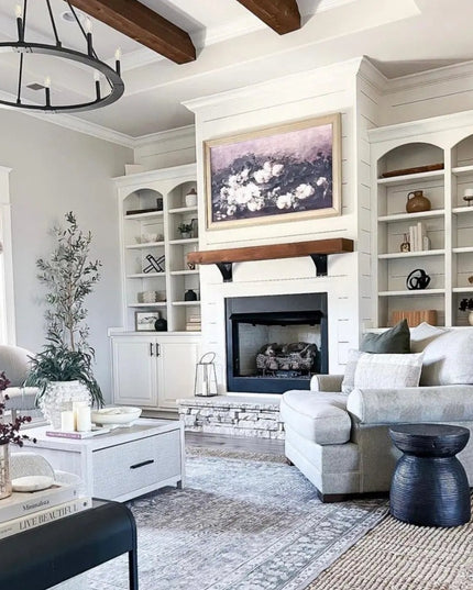 The Albany Mantel Corbel Brackets/Corbels 5" Depth x 7" Wall Mount Length Finish Gold Powder Coat | Industrial Farm Co