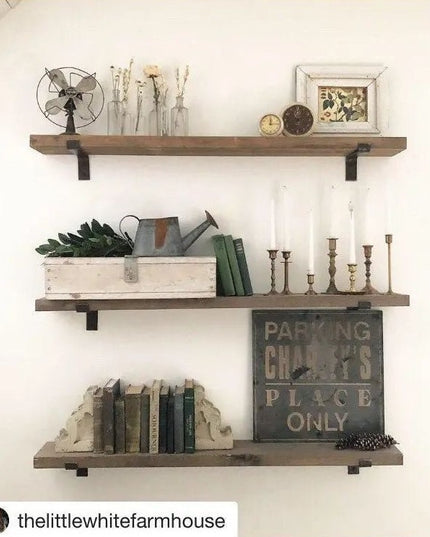 The Auburn Z Open Shelf Support Shelf Support 3"  Depth Finish Gold Powder Coat | Industrial Farm Co