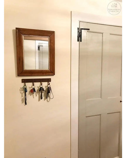 The Binghamton Style Key Rack Coat Rack Clear Coat   | Industrial Farm Co