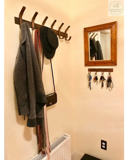 The Binghamton Style Key Rack Coat Rack Gold Powder Coat   | Industrial Farm Co