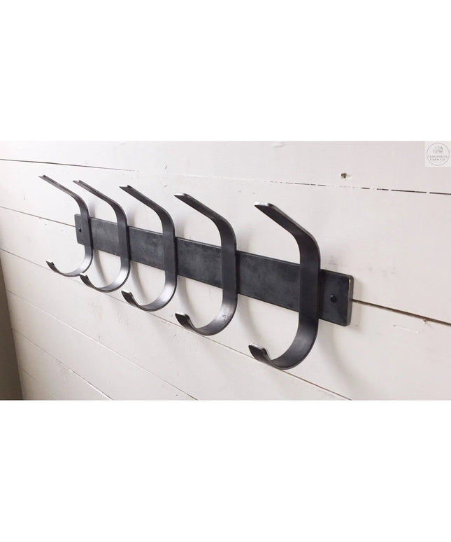 The Christopher Double Hook Coat Rack Coat Rack 14” Wall Mount Length Finish Copper Powder Coat | Industrial Farm Co