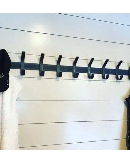 The Christopher Double Hook Coat Rack Coat Rack 20" Wall Mount Length Finish Clear Coat | Industrial Farm Co