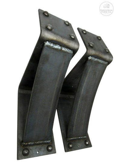 The Clermont Farmhouse Shelf Mantle Support Brackets/Corbels 6.5" Depth x 6" Wall Mount Length.5 Finish Raw - Uncoated Metal | Industrial Farm Co
