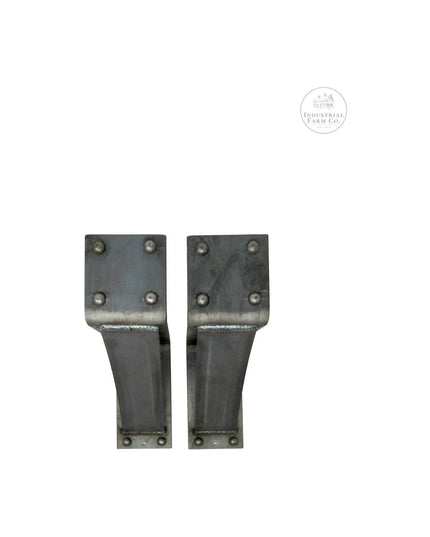 The Clermont Farmhouse Shelf Mantle Support Brackets/Corbels 6.5" Depth x 6" Wall Mount Length.5 Finish Black Powder Coat | Industrial Farm Co