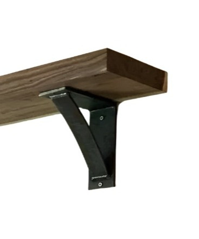 The Dibbles Floating Shelf Bracket Brackets/Corbels 5" Depth x 5" Wall Mount Length Finish Black Powder Coat | Industrial Farm Co