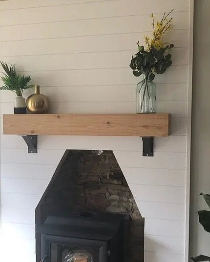 The Dibbles Floating Shelf Bracket Brackets/Corbels 5" Depth x 7" Wall Mount Length Finish Gold Powder Coat | Industrial Farm Co