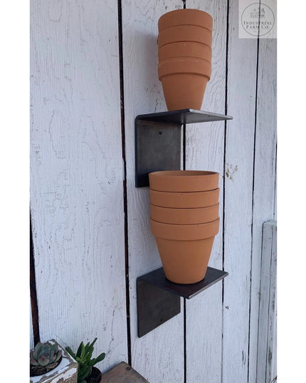 The Elbridge 6 Inch Shelf Bracket Shelf Support 4" Depth x 4" Wall Mount Length Finish Raw - Uncoated Metal | Industrial Farm Co