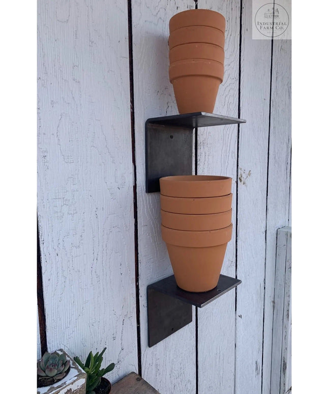 The Elbridge 6 Inch Shelf Bracket Shelf Support 4" Depth x 4" Wall Mount Length Finish Raw - Uncoated Metal | Industrial Farm Co