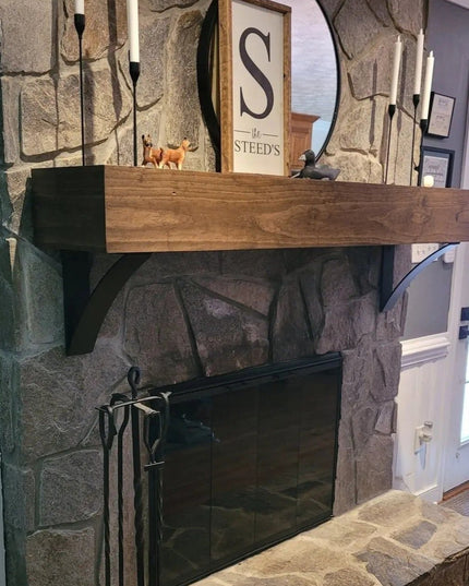 The Eleanor Minimal Steel Bracket Brackets/Corbels 5" Depth x 5" Wall Mount Length Finish Silver Powder Coat | Industrial Farm Co