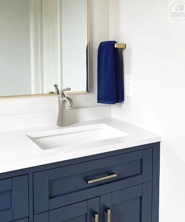 The Emma Towel Holder Door Handle/Pull 7" Wall Mount Length Finish Raw - Uncoated Metal | Industrial Farm Co