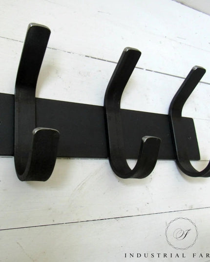 The Fairmount Style Coat Rack Coat Rack 14" Wall Mount Length Finish Silver Powder Coat | Industrial Farm Co