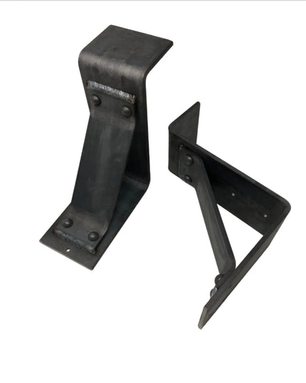 The Fulton Style Heavy Duty Mantel Support Brackets/Corbels 6" Depth x 6" Wall Mount Length Finish Silver Powder Coat | Industrial Farm Co