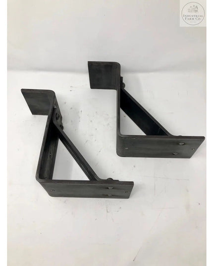 The Fulton Style Heavy Duty Mantel Support Brackets/Corbels 6.5" Depth x 6" Wall Mount Length.5 Finish Raw - Uncoated Metal | Industrial Farm Co