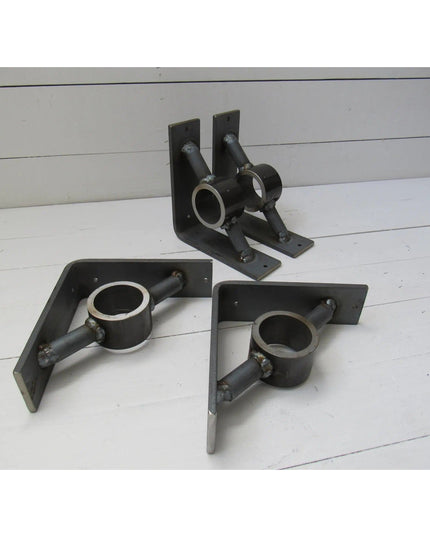 The Glen Cove Modern Shelf Support Shelf Support 6" Depth x 6" Wall Mount Length Finish Silver Powder Coat | Industrial Farm Co