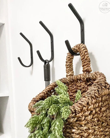 The Henrietta Double Hooks (Set of 2) Hook .5" Wide Finish Copper Powder Coat | Industrial Farm Co