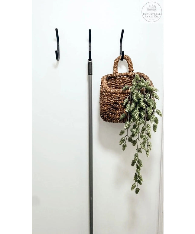 The Henrietta Double Hooks (Set of 2) Hook .5" Wide Finish Silver Powder Coat | Industrial Farm Co