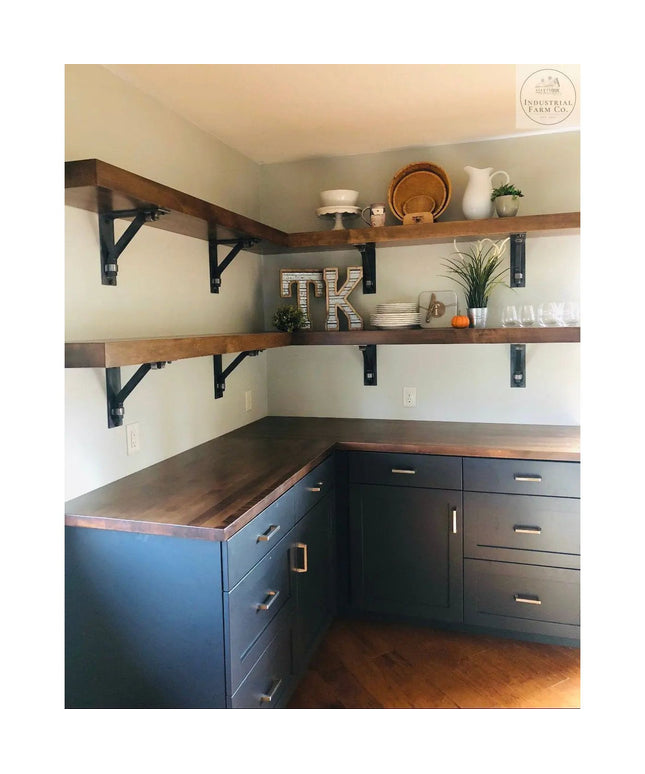 The Hornell Industrial Shelf Support Shelf Support 6" Depth x 6" Wall Mount Length Finish Raw - Uncoated Metal | Industrial Farm Co