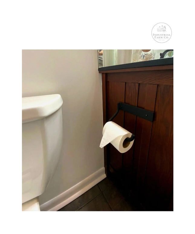 The Howlett Hill Toilet Paper Holder Toilet Paper Holder Open on the Left Finish Clear Coat | Industrial Farm Co
