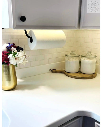 The Hyde Hall Paper Towel Holder Paper Towel Holder Open on the Left Finish Clear Coat | Industrial Farm Co