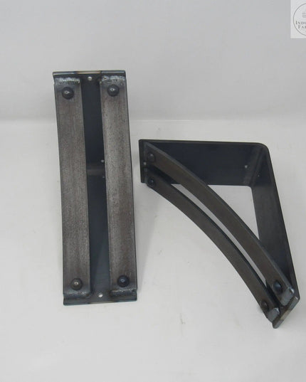 The Jamestown 4" Wide Shelf Bracket Brackets/Corbels 8" Depth x 8" Wall Mount Length Finish Black Powder Coat | Industrial Farm Co