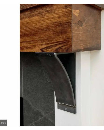 The Jeffery Style Shelf Bracket Brackets/Corbels 3" Depth x 8" Wall Mount Length Finish Black Powder Coat | Industrial Farm Co