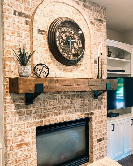 Kudlick Farmhouse Mantel Bracket Brackets/Corbels 6" Depth x 6" Wall Mount Length Finish Copper Powder Coat | Industrial Farm Co