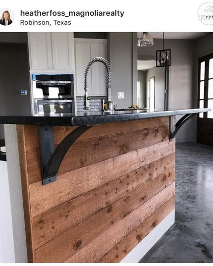 The Lexica 4 Inch Wide Supports Shelf Support 5" Depth x 5" Wall Mount Length Finish Raw - Uncoated Metal | Industrial Farm Co