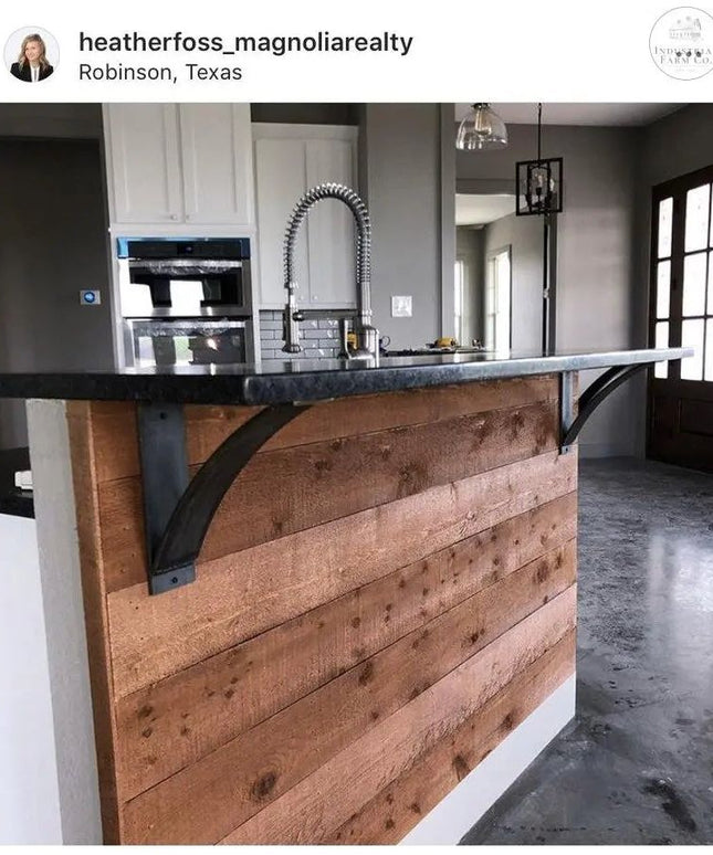 The Lexica 4 Inch Wide Supports Shelf Support 5" Depth x 5" Wall Mount Length Finish Raw - Uncoated Metal | Industrial Farm Co