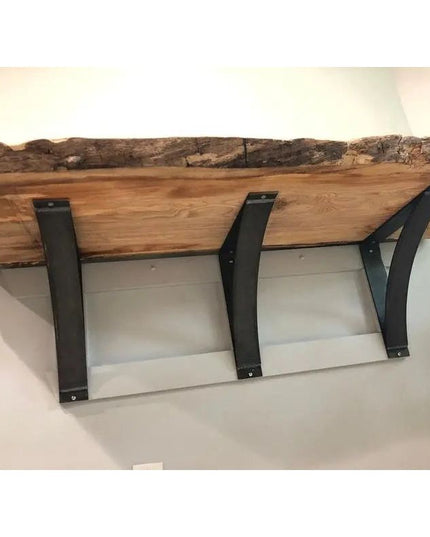 The Lexica 4 Inch Wide Supports Shelf Support 5" Depth x 5" Wall Mount Length Finish Gold Powder Coat | Industrial Farm Co