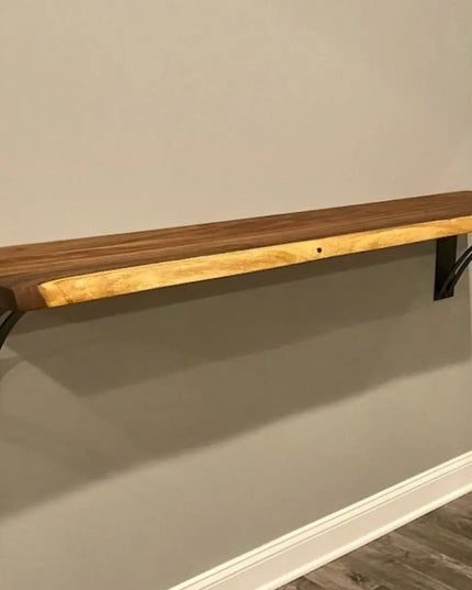 The Little Falls Metal Corbel Brackets/Corbels 8" Depth x 8" Wall Mount Length Finish Black Powder Coat | Industrial Farm Co