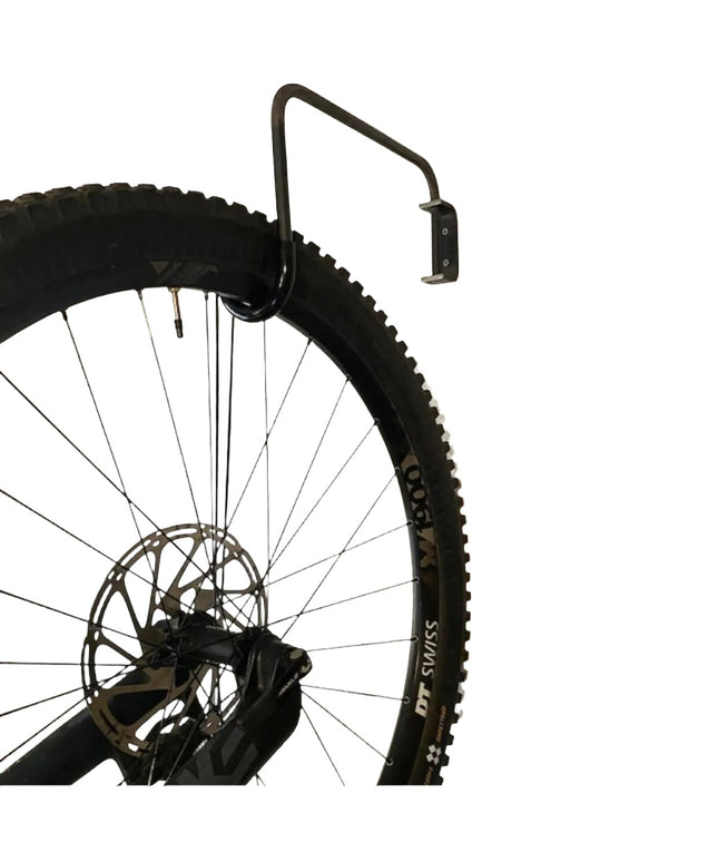 The Logan Wall Mounted Bike Rack Hook Regular Rim Finish Bare/Raw Metal | Industrial Farm Co