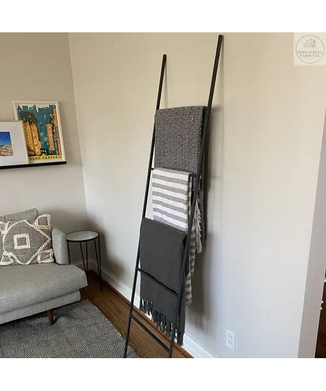 The Lynn Metal Ladder Decorative Ladder 4 ft Tall Style 18 In Wide | Industrial Farm Co